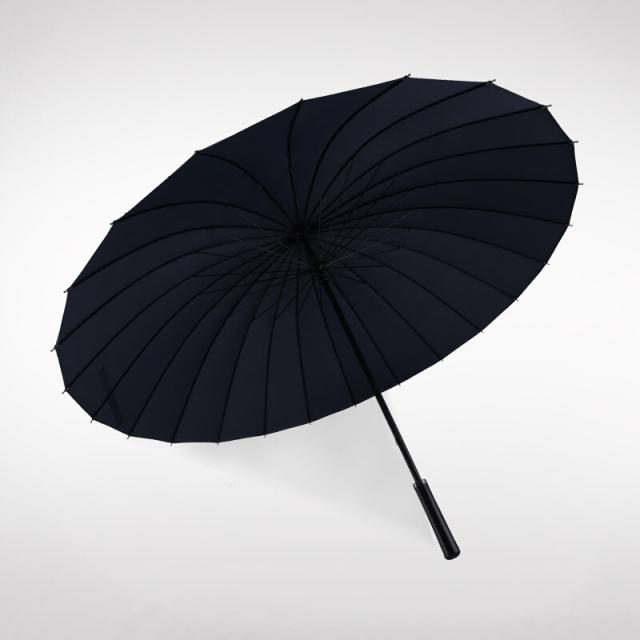 Neyankex 초대형 24개 골격 우산 손잡이 바람막이 골프 직렬 우산 남성 비즈니스 광고 우산 로고 블랙 주문 제작 가능, 단일상품