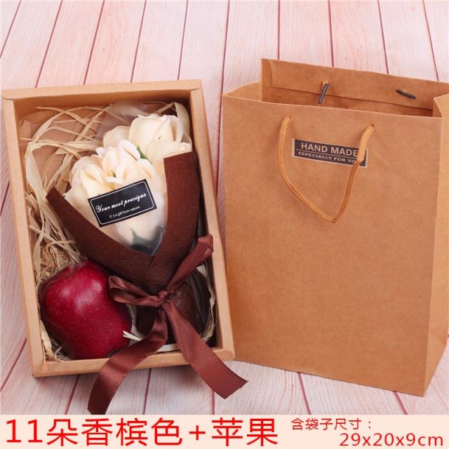 이브 사과폰 원목케이스 능구렁이 평안 독창적 기프트 여자친구 남성 여성 생, 11 송이 샴페인 _사과폰