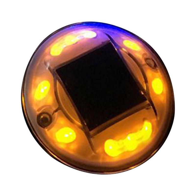 태양 도로 스터드 조명 알루미늄 방수 10 led 야외 도로 진입로 도크 경로 지상 조명 램프 따뜻한 흰색과 흰색 빛, 1개, White Light^0