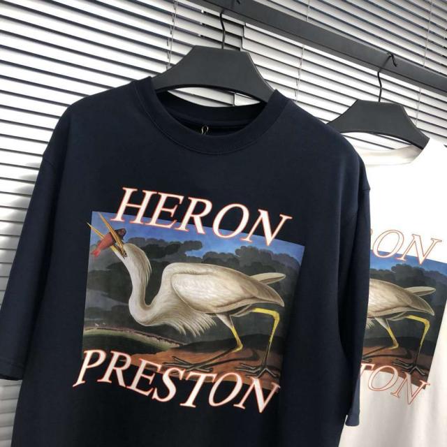 Heron preston hp 선학 오역 남녀 커플 동장 트렌디 포그 하이웨이 반팔 티