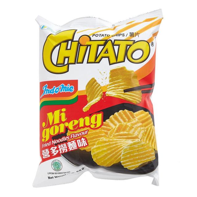 Chitato Potato Chips Mi Goreng Indomie Flavor 3 Packets 다진 감자 칩 Mi Goreng Indomie Flavor 3 팩 ets, 1