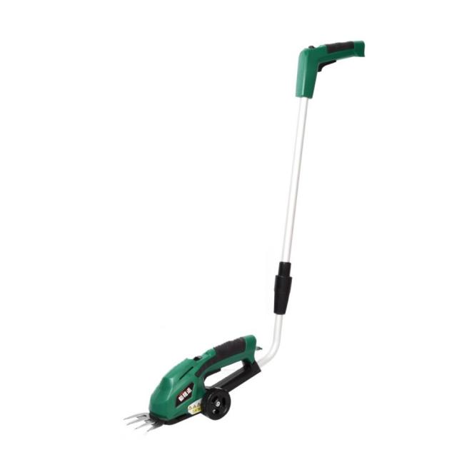 7.2V 파워리튬 충전식 전정가위 잔디바리깡 잔디깍는기계, 7.2V 휴대용 잔디 깎는 기계 (더블 커터 헤드 + 텔레스코픽로드 포함)개