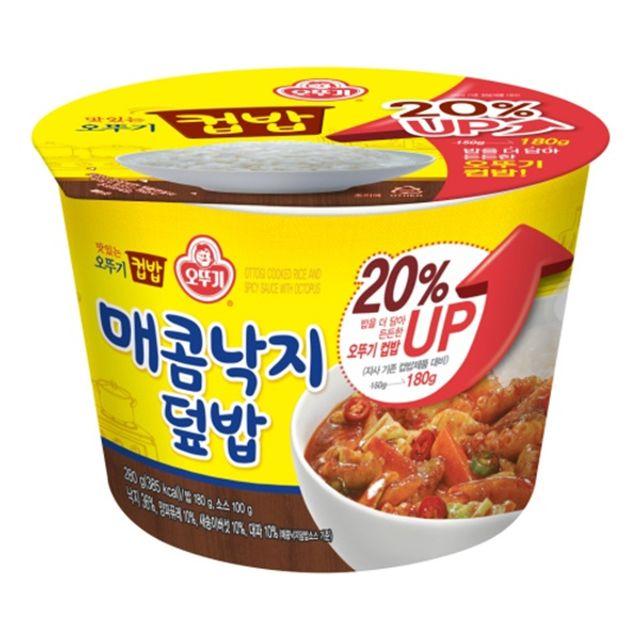 오뚜기 컵밥 매콤 낙지 덮밥 280g x 12개간편식 즉석밥 간편밥 간편아침식사 간편식사 혼밥, q본상품선택q