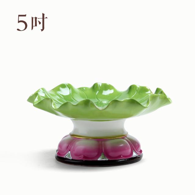 와이유 불상소품 본기불교용품 덕화도자기연화공여반불전 과일반공반공품접시불기구장식품, 고련공판가채형5
