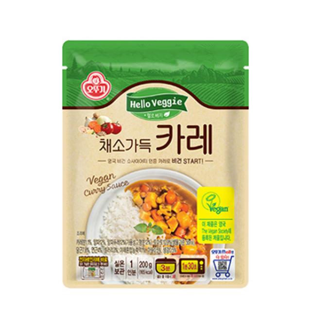 오뚜기 비건짜장 헬로베지 채소가득 카레 200g, 3개