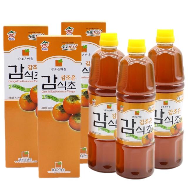 감조은마을 3년숙성 천연 발효 감식초 원액 100% 900ml, 3개