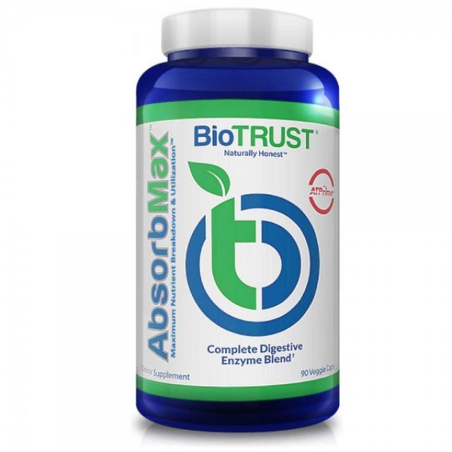 BioTrust AbsorbMax 2.0 전체 소화 효소의 혼합은 글루텐 무료 비 GMO는 최적의 영양소를 사용 소화를 지원하고 달래 소화