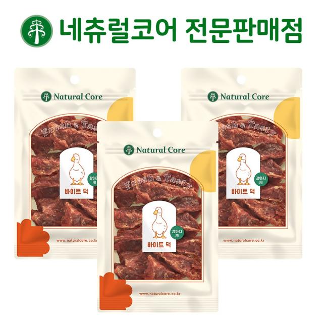 네츄럴코어 프레쉬 앤 테이스티, 바이트 덕 70g x 3개