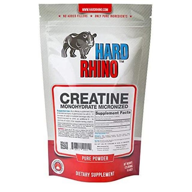 Hard Rhino Creatine Monohydrate Micronized Powder 크레아틴 모노하이드레이트 미분화 파우더 125g, 1개