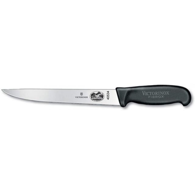Victorinox 칼 붙이 8 인치 조각 나이프 딱딱한 칼날 블랙 피 브룩스 핸들
