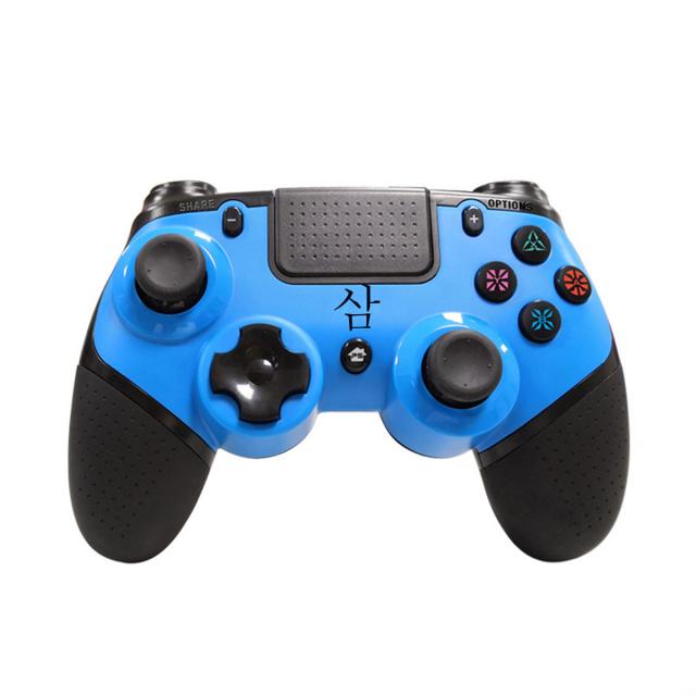 PS4/스위치 게이밍패드 호환 iOS 안드로이드폰 4inch 원핸들 블루치아 무선 손잡이, 블랙 블루