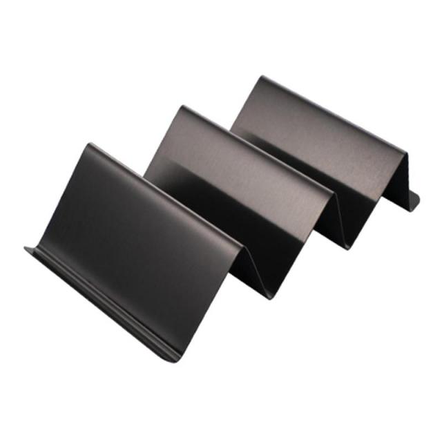 타코 홀더 스탠드, 스테인레스 스틸 타코 랙 홀더, 프리미엄 타코 트레이는 각각 최대 2개의 타코를 담을 수, 검은색