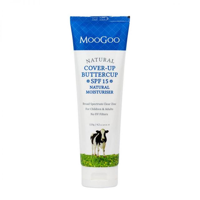 MooGoo Cover Up Buttercup SPF 15 Natural Moisturiser 호주 무구 커버업 버터컵 SPF15 네츄럴 모이스춰 120g, 1개