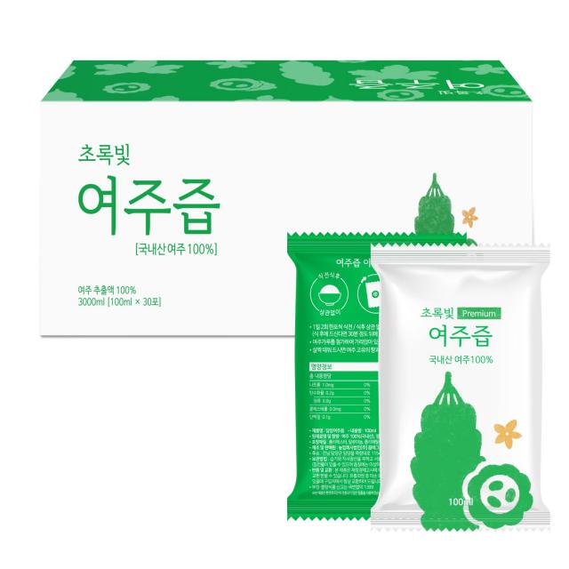 [흙의미학] 담양 초록빛 여주즙 여주진액, 100ml, 90팩