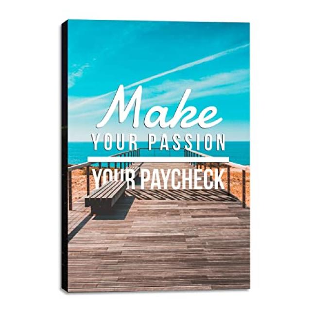 EOM 귀하의 봉급 30x40in 동기 부여 영감 벽 아트 캔버스 영감 벽 아트 사무실 동기 [Your Paycheck- 30x40in] - E010908JHTKTWG1, Your Paycheck- 30x40in