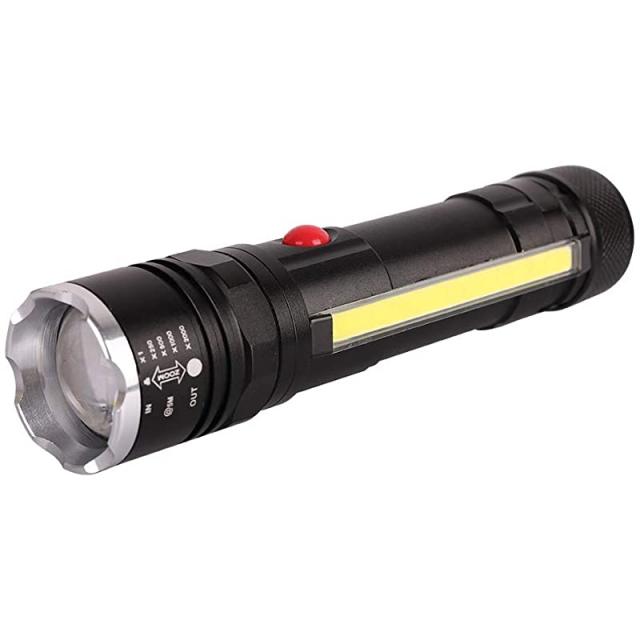 재충전형 플래시라이트 COB LED 1000 루멘 초광속 USB 자성수 저항 5 모드 조명을 이용한 옥외 비상 EDC, 상세페이지 참조
