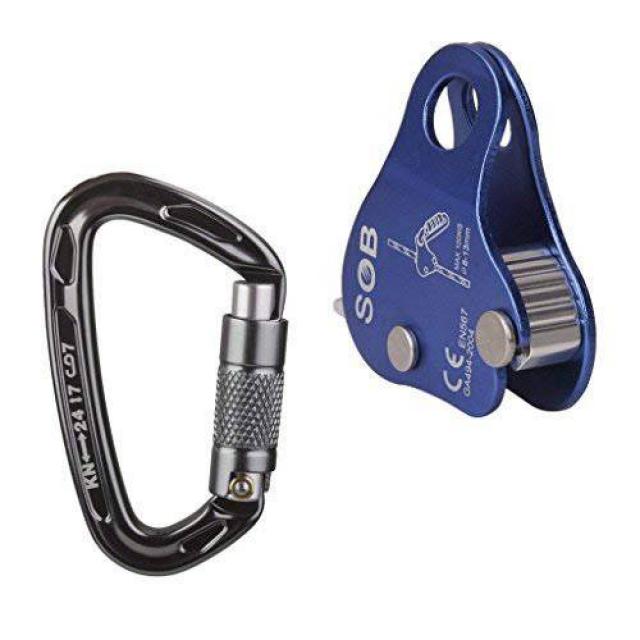 옥외 상승 등산 장비 알루미늄 밧줄 횡령 및 24kn 각자 잠그는 Carabiner Yu