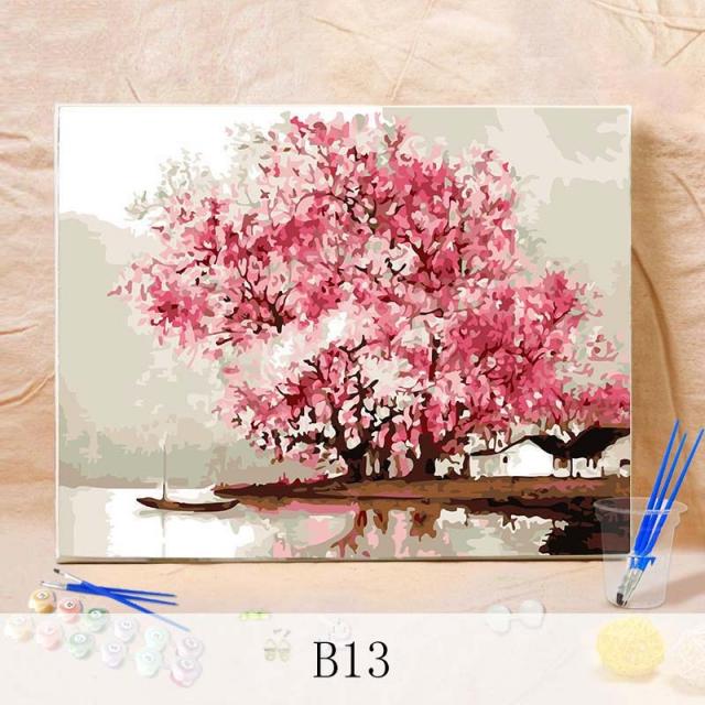 뉴타임즈20 diy 디지털유화 수자채색화 주문자유화 침실거실 장식화 D5E14A10, B13 40CM*50CM