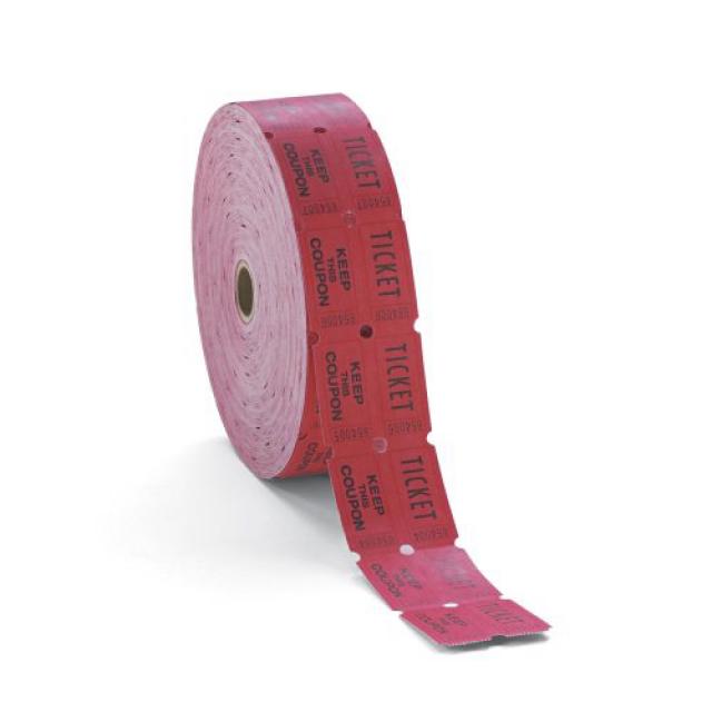 Generations Consecutively Numbered Double Ticket Roll Red 2000 Tickets/Roll (22041) 연속적으로 번호가 매겨진, nullSET
