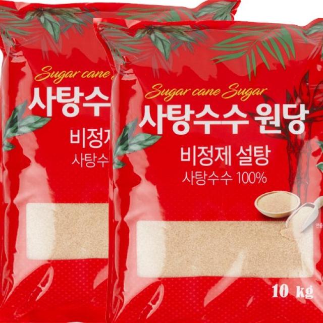 비정제원당10kg 2포 비정제설탕 원당 사탕수수당 (슈가푸드)