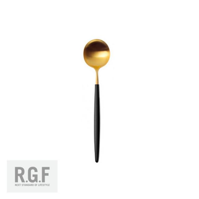 커트러리 현물 수입 포도 권리 Cutipol GOA블랙골드색 서양식식기 나이프와포크스푼 젓가락, T06-디저트 수저
