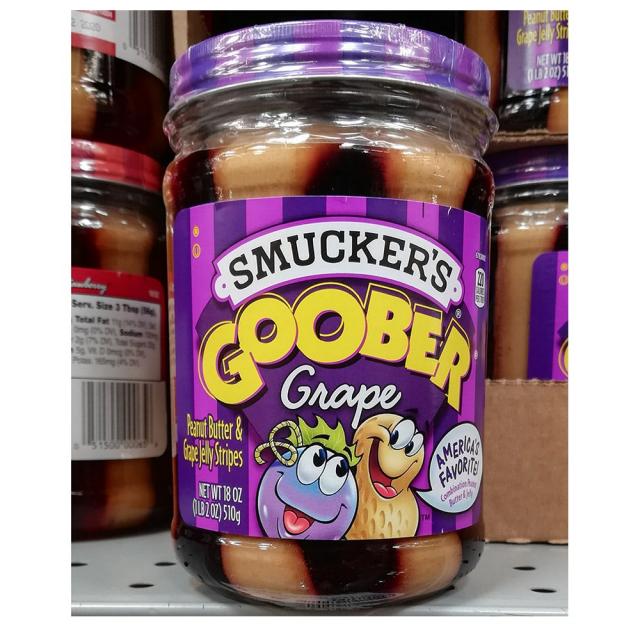 Smucker's Goober Grape Peanut Butter 스머커 구버 그레이프 피넛 버터 잼 (510g) 2개, 1Ea