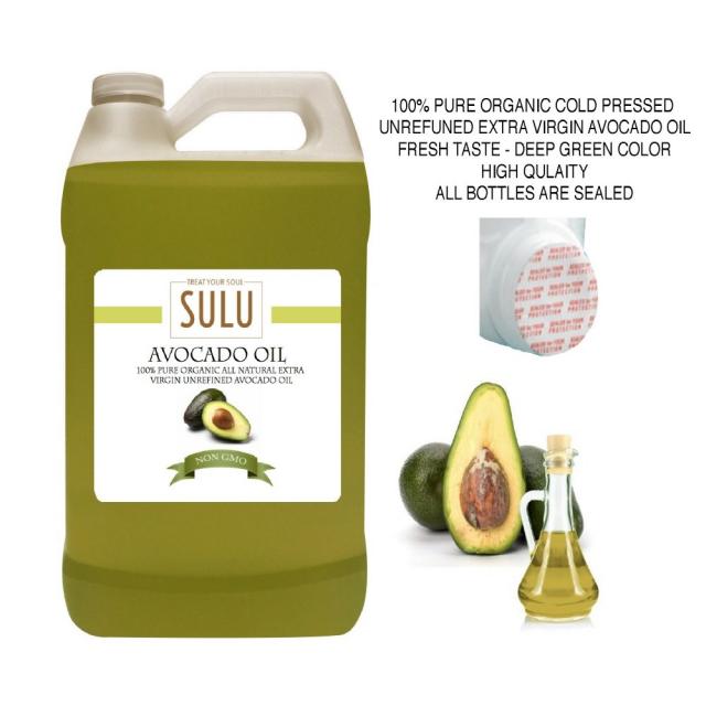 SULU Pure Organic Unrefined Raw Avocado Oil 64 oz 오소리기름 아보카드오일효능 소기름 게걸무씨앗기름 산루카스아보카도오일 압착유채유 태국코코넛, 1개, 1ml