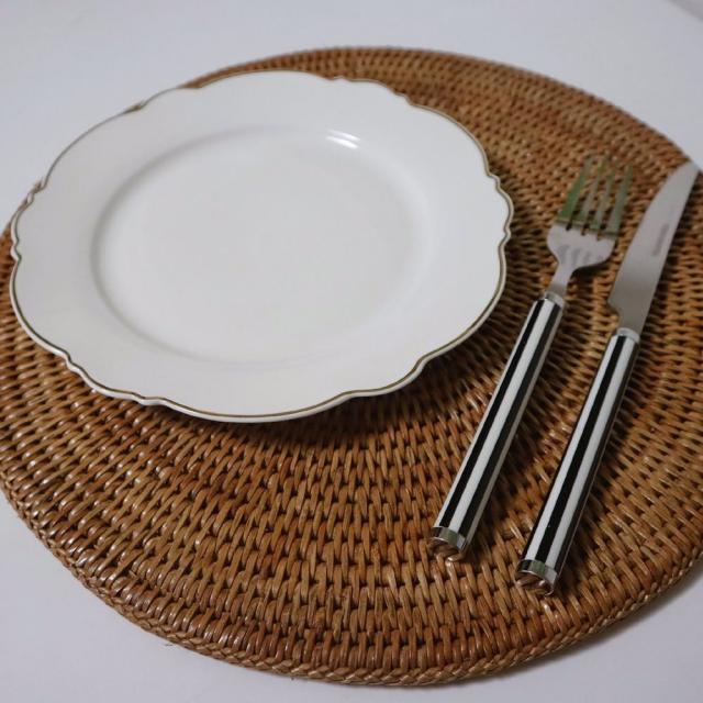 현명한선택ㅊㄱ27_라탄 바구니 라탄 티폿 매트 소 (브라운) 왕골매트 오발매트 식탁왕골매트 원형매트 식탄라탄매트wisedom7, Great-choice 상품, Great-choice 상품