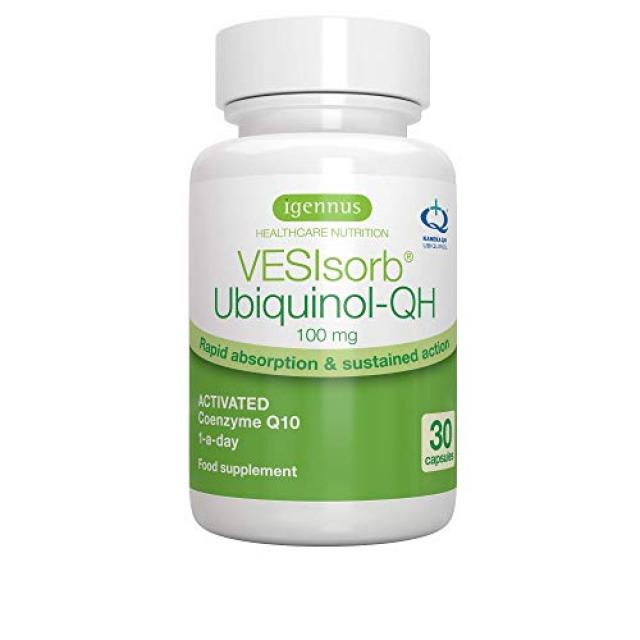 Perfectil 종합비타민 눈 건강영양제 VESIsorb Ubiquinol-QH Advanced Fast-Acting Coenzyme Q10-100 mg 수용성 Kaneka QH Ubiquinol CoQ10 보충제 심장 건강 에너지 회복 및 활동적인 라이-56340, 단일옵션, 02.단일 팩