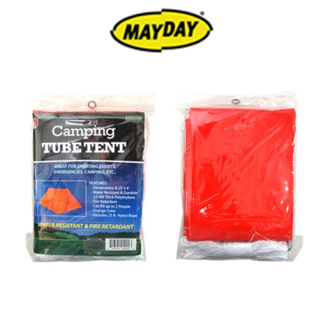 MAYDAY 메이데이 [안전발전소] SURVIVAL TUBE TENT 서바이벌 튜브 텐트 비상용 피신처 휴대용 방수 방풍 방염 담요 아웃도어, 오렌지