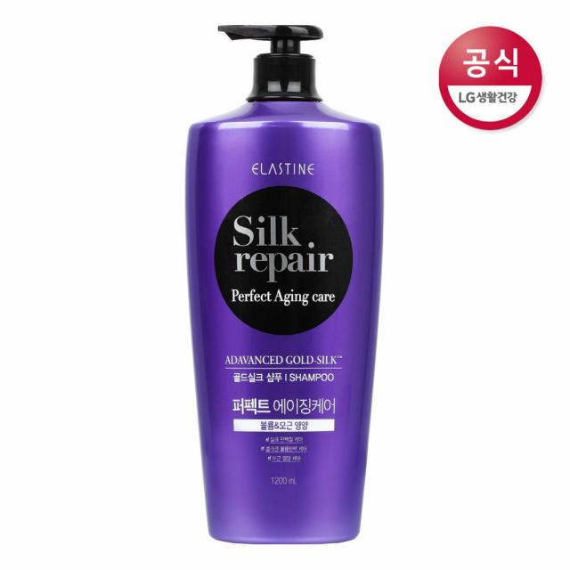 [신세계TV쇼핑]엘라스틴 실크리페어 퍼펙트 에이징 샴푸 1200ml x1개, 1