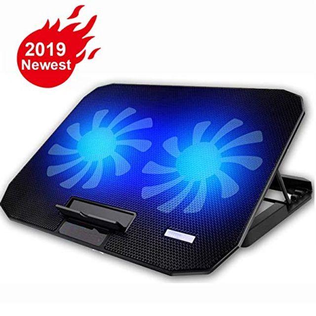 【赫56】 10-15.6 사무용 노트북 쿨링 패드 큰 2 팬 슈퍼 조용한 양면 내장 USB 라인 뒷발 받침대 MI_426D, mi 16  2 팬