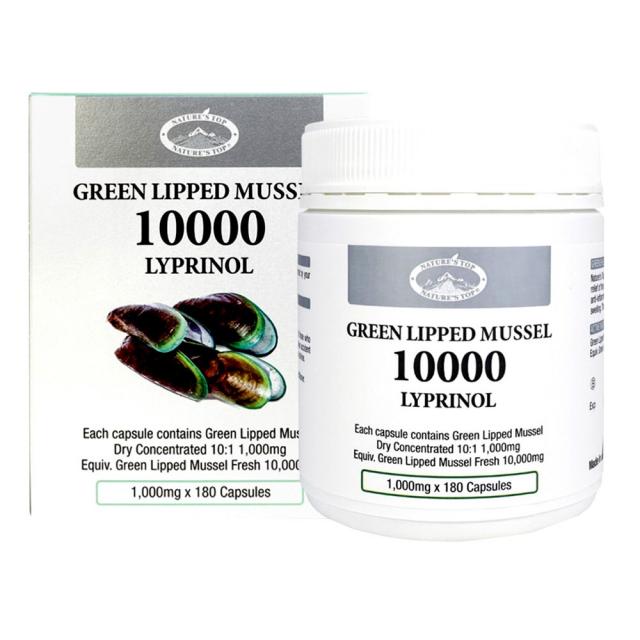 네이쳐스탑 호주 리프리놀 10000 180캡슐 1통 NaturesTop greenLipped mussel lyprinol