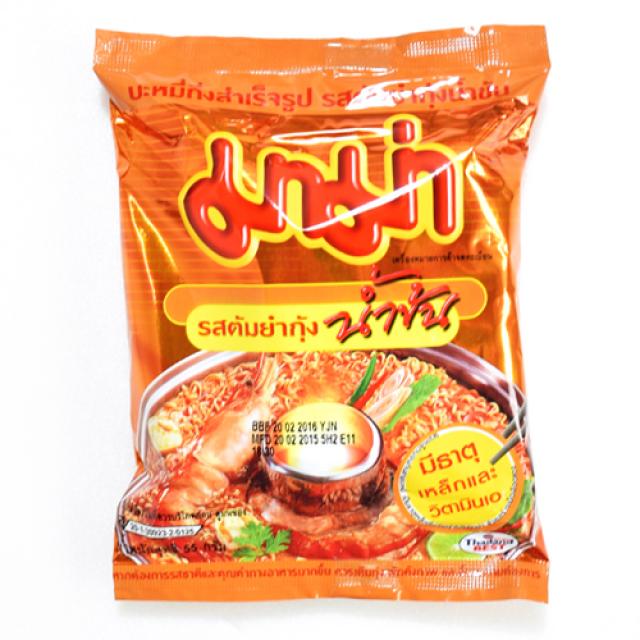 태국라면 마마 인스턴트 누들쉬림크리미 톰윤플레이버 55g mama tomyum Ramen, 1개