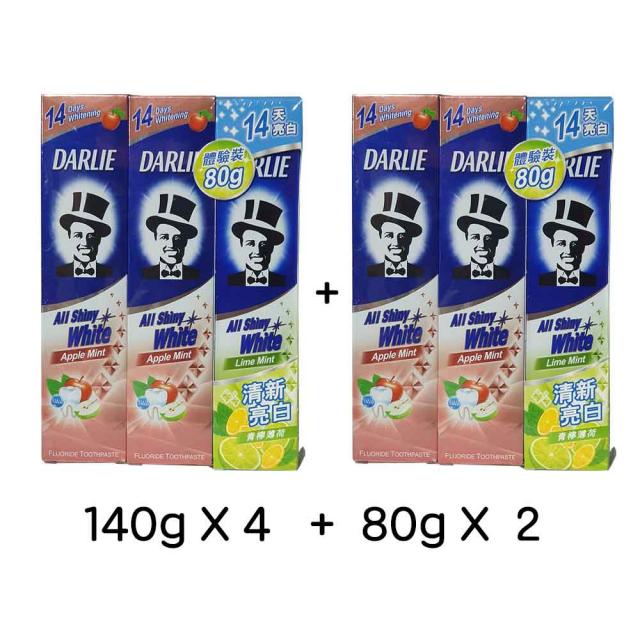 달리치약 올샤이니 화이트 애플민트 140g 4개 80g 2, 단일상품