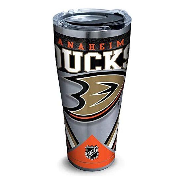 Tervis 1283226 NHL 애너하임 오리 얼음 스테인레스 스틸 절연 텀블러와 검은 망치 뚜껑 30oz 실버, 본상품선택