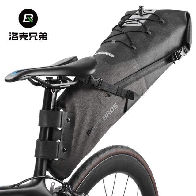 자전거 안장가방 완전방수 안장테일가방 대용량 뒷좌석가방 도로 산악 자전거 액세서리, 중거리 및 장거리 여행에 권장되는 스타일 (약 12-14L 용량)개, 12L