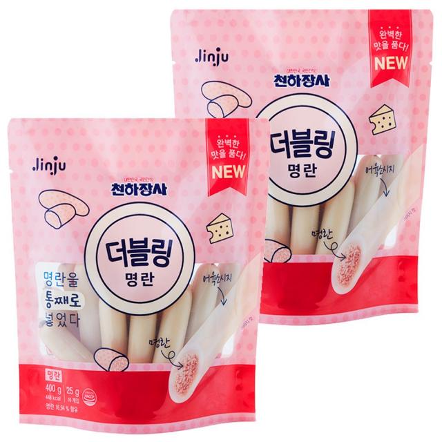 천하장사 JJ019)천하장사 더블링 명란 400gx2봉, 400g, 2봉