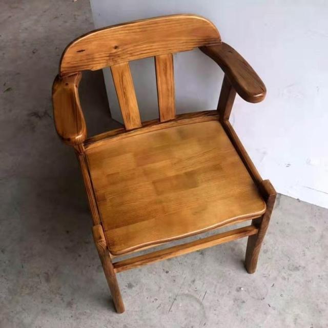 DIPYLON 레트로 원목 의자 팔걸이 등받이 컴퓨터 사무용 캐주얼 발코니 차 노인 빈티지 가정용 나무, 해당화만면(2줌부터 판매)