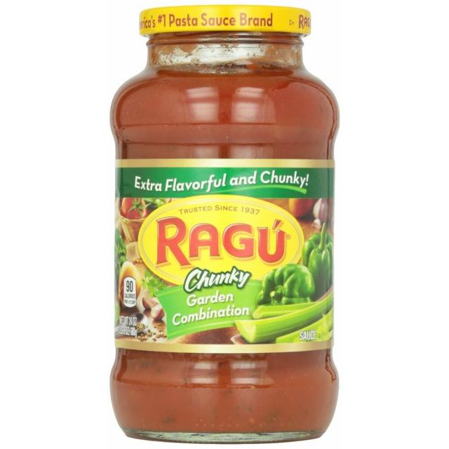 Ragu 라구 청키 가든 콤비네이션 파스타 소스 680g 3팩 Chunky Garden Combination Pasta Sauce, 단일상품