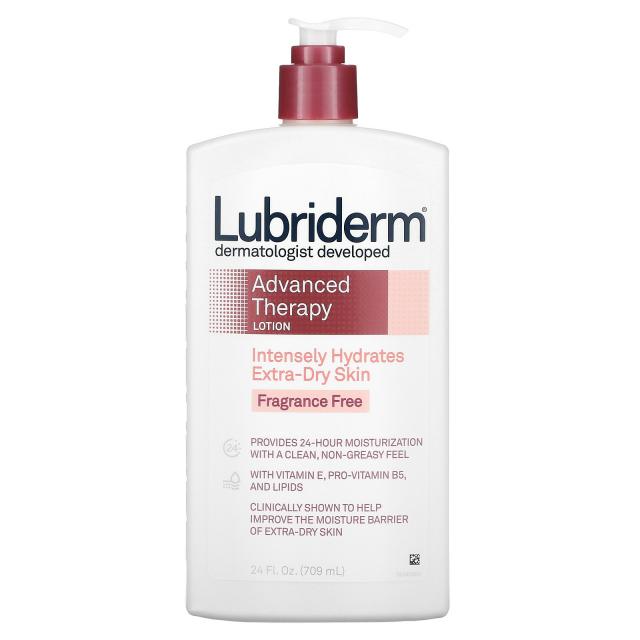 Lubriderm Advanced Therapy Lotion 극도로 건조한 피부에 집중적으로 수분 공급 무향 24 fl oz709 ml, 단일상품