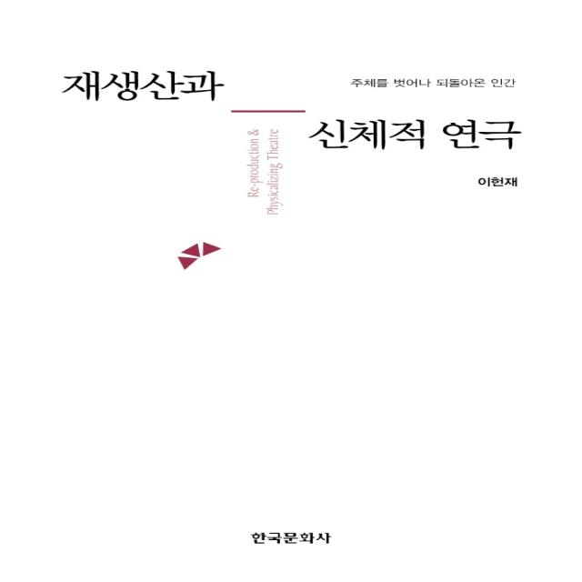 재생산과 신체적 연극:주체를 벗어나 되돌아온 인간, 이헌재 저, 한국문화사