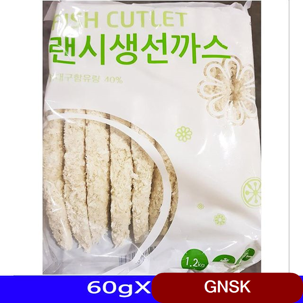 냉동 생선까스 업소용 식자재 영성통달 60gX20EA 해물튀김류 수산가공식품 간식 favj, 1개