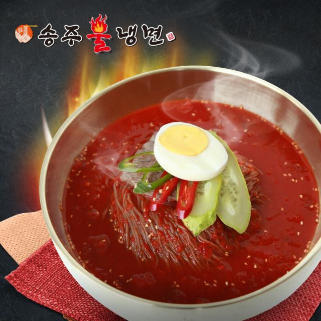 [송주불냉면] 매운양념 물냉면 10인분세트 캡사이신무첨가, 1세트, 2.2kg