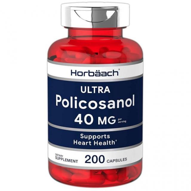 Horbaach 미국직배송 홀배크 폴리코사놀 40mg 옥타코사놀 200캡슐 정품, 2병