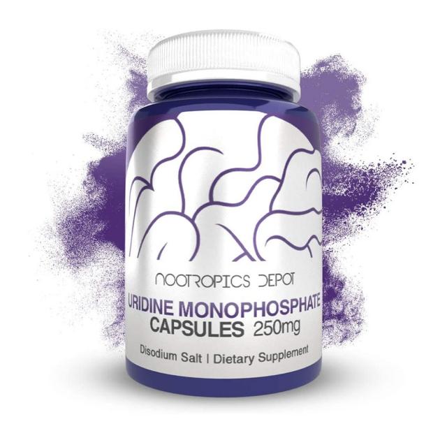 Nootropics Depot (2팩) 뉴트로픽스데포트 유리딘 일인산 300mg 50캡슐, 1mg, 2개