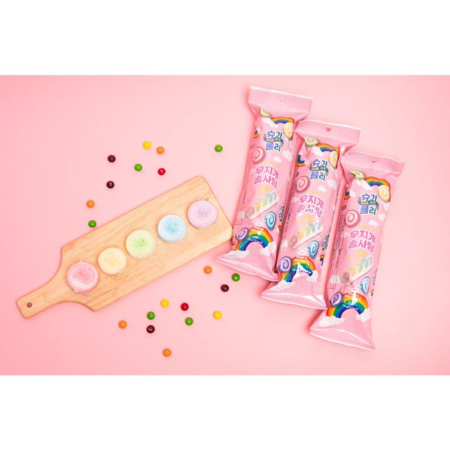 수제 무지개 슈가롤리 과일 솜사탕 어린이집 답례품 간식 세트 (1팩 - 12g x 5개입), 12팩