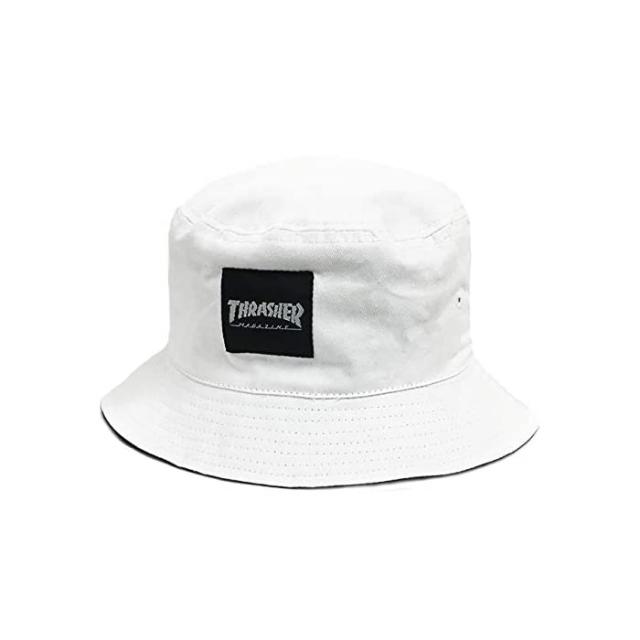 THRASHER (채찍질) 버킷 모자 슬래셔 별주 당점 15TH-H01 (WHITE / BLACK)