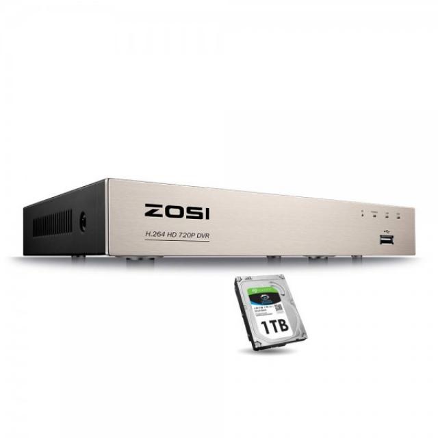 ZOSI 1080N / 720 8 채널 4에서 1 720P에 대한 DVR HD TVI CCTV DVR 보안 시스템 네트워크 동작 감지 H.265, 단일상품