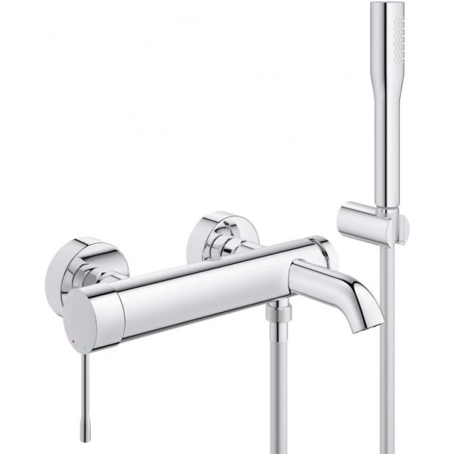 영국직송 GROHE 에센스 33628001 베인/DOUCHE 레비에르 유니크 avec 키트 데 더우체 미티게우르 데 더우체 투야우 외 고정화, 단일옵션